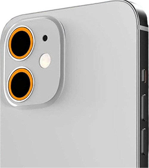 Iphone 11/12/12 Mini Fosforlu Turuncu Kamera Koruyucu