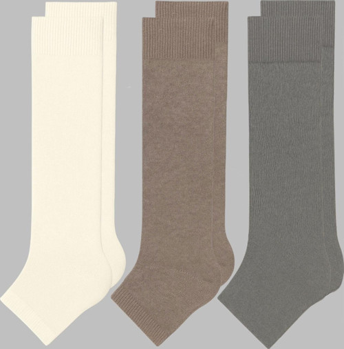 3 Adet Burunsuz Basic Pamuk İçerikli Yoga Tozluk