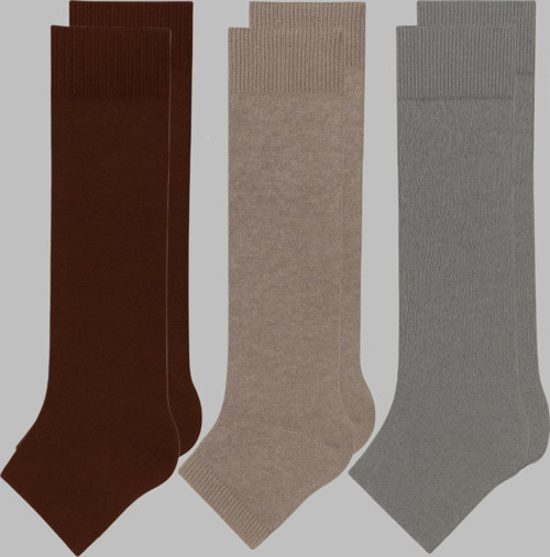 3 Adet Burunsuz Basic Pamuk İçerikli Yoga Tozluk