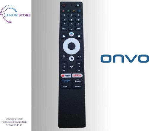 100OVF9000UQ Mikrofonlu Google Smart Televizyon Kumandası
