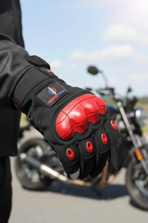 Tam Parmak Dokunmatik Özellikli iç ve Dış Koruma Destekli Taktik Motorcu Eldiveni