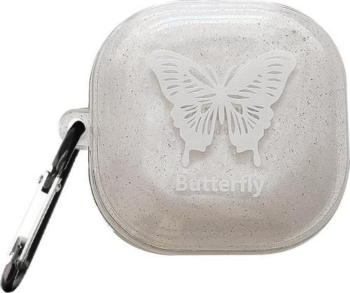 Samsung Galaxy Buds Pro Kılıf Kelebek Desenli Şeffaf