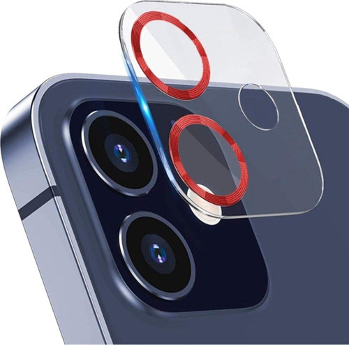 Iphone 12 3d Pro Kamera Koruyucu Kırmızı