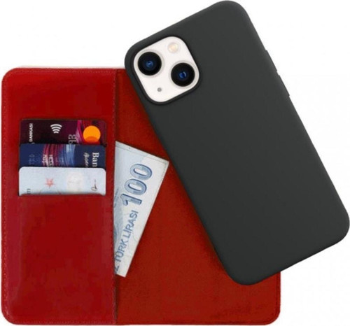 Luxury Iphone 13 Kırmızı Cüzdan Kılıf