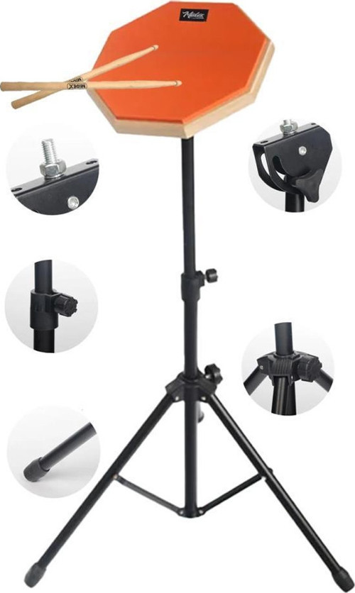 DD-1080-PAK Bateri Davul Çalışma Pedi Seti 8 İnç Drum Practice Pad