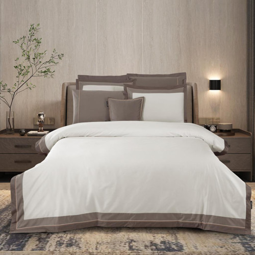 Cortes Saten Nevresim Takımı Çift Kişilik Mocha