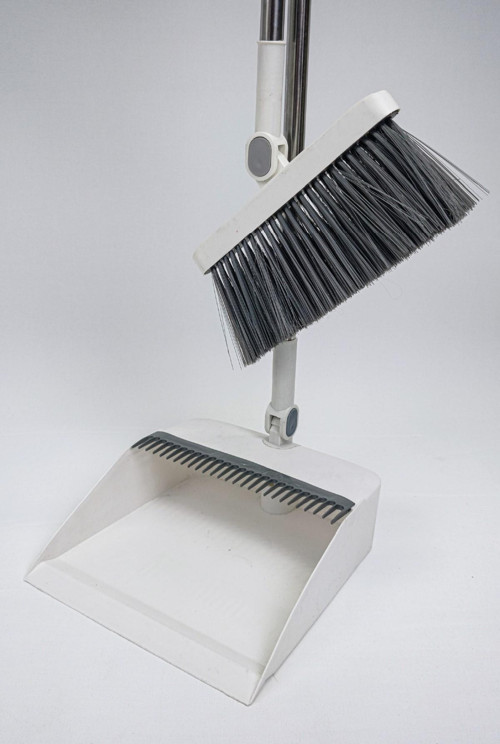 Katlanabilir Beyaz Süpürge ve Faraş Seti