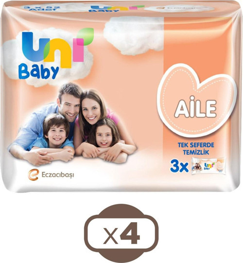 Islak Mendil 3x52 li Aile x 4 Adet (624 Yaprak)