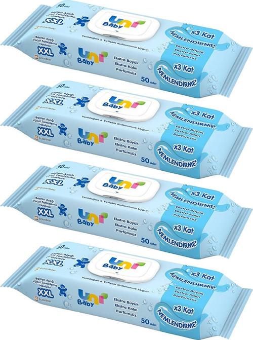 Vücut Temizleme Havlusu XXL 50 li x 4 Adet