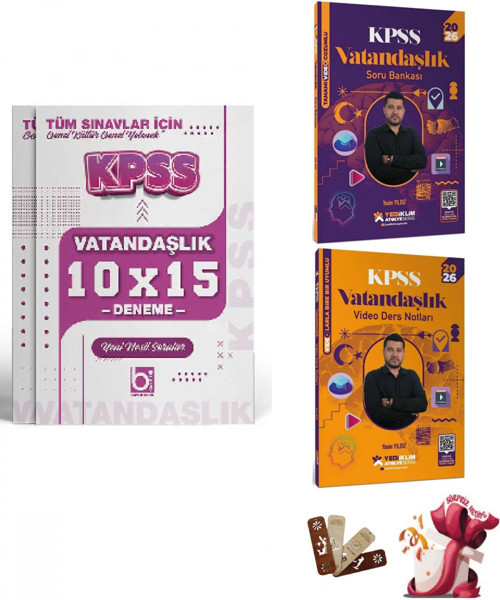 Yediiklim 2026 KPSS Atölye Serisi Genel Kültür Vatandaşlık 3lü Set Yediiklim ve Bigelio Yayıncılık