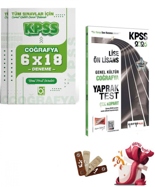 Yargı 2026 KPSS Lise Ön Lisans Coğrafya Yaprak Test ve Deneme Seti Yargı ve Bigelio Yayıncılık