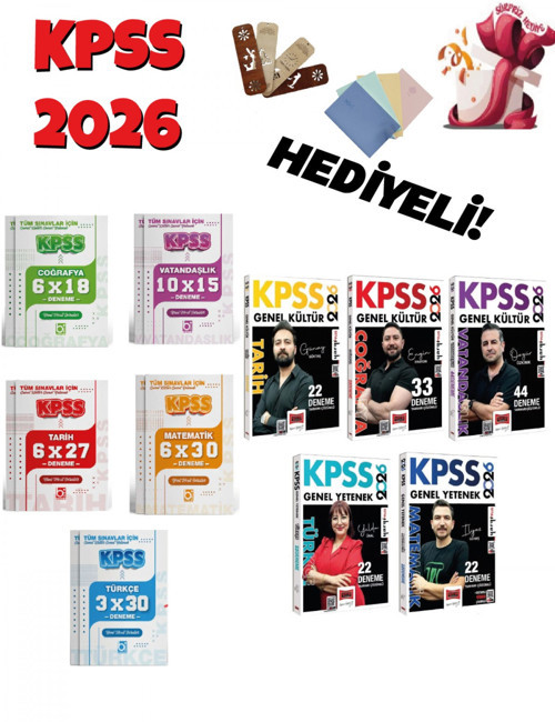 Yargı 2026 KPSS Genel Yetenek Genel Kültür 143 + 31 Deneme Seti Bigelio ve Yargı Yayınları