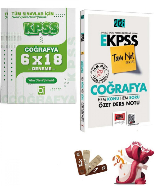 Yargı 2026 E-KPSS Tam Not Serisi Coğrafya Konu Soru Özet Ders Notu ve Deneme Seti Yargı ve Bigelio Y