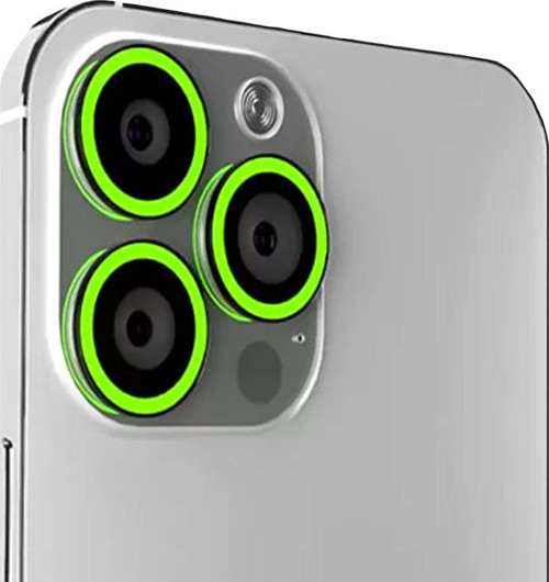 Binano Iphone 13 Pro/13 Pro Max Fosforlu Açık Yeşil Kamera Koruyucu