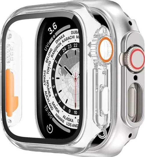 APPLE WATCH 45MM ULTRA DÖNÜŞTÜRÜCÜ ŞEFFAF KASA VE EKRAN KORUYUCU