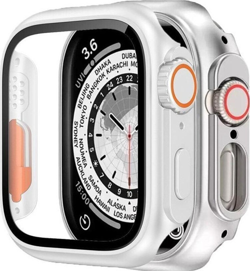 APPLE WATCH 44MM ULTRA DÖNÜŞTÜRÜCÜ BEYAZ KASA VE EKRAN KORUYUCU