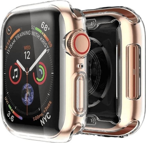 Binano Apple Watch 42mm Silikon Kasa Ve Ekran Koruyucu Şeffaf