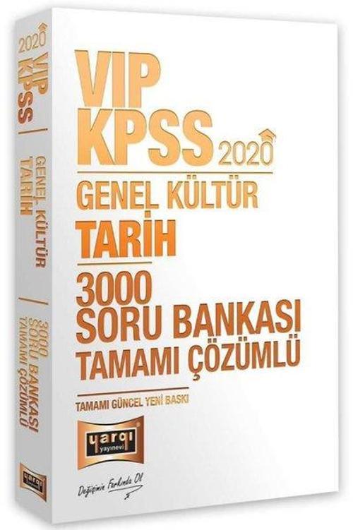 Yargı 2020 KPSS VIP Tarih Tamamı Çözümlü 2500 Soru Bankası