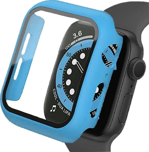 Binano Apple Watch 38mm Sense Kasa Ve Ekran Koruyucu Açık Mavi