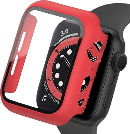 Apple Watch 8 41mm Sense Kasa Ve Ekran Koruyucu Kırmızı