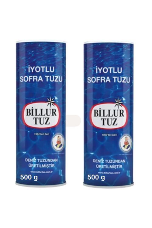 İyotlu Sofra Tuzu Mavi Kutu Tuzluklu 2 x 500 g