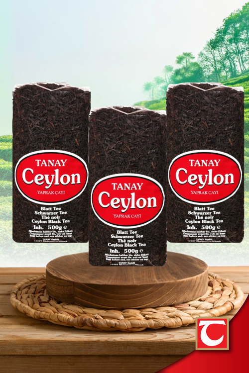 Ceylon Ithal Sri Lanka Siyah Yaprak Seylan Çayı Kaçak Çay 500 gr X 3 Adet (1.500 GR)