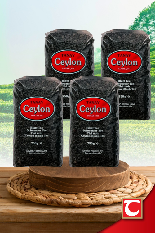 Ceylon Ithal Sri Lanka Siyah Yaprak Seylan Çayı Kaçak Çay 750 gr X 4 Adet (3.000 GR)