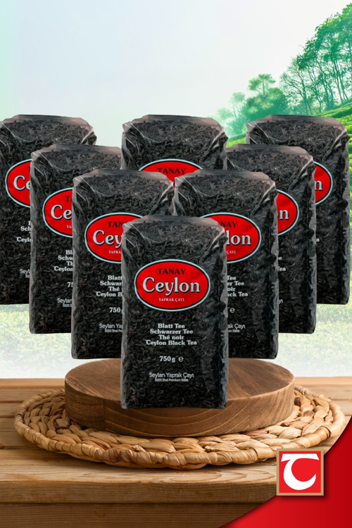 Ceylon Ithal Sri Lanka Siyah Yaprak Seylan Çayı Kaçak Çay 750 gr X 8 Adet (6.000 GR)