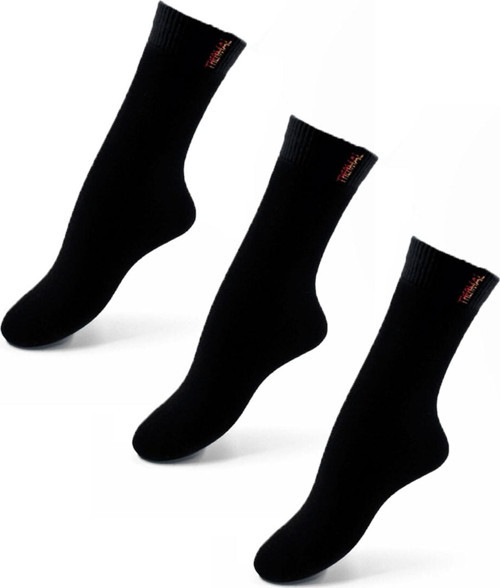 Premium Siyah Renk Erkek Dikişsiz Termal Çorap 3Lü