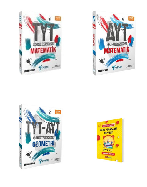 Toprak TYT - AYT Matematik ve Geometri Soru Bankası + Planlama Defteri