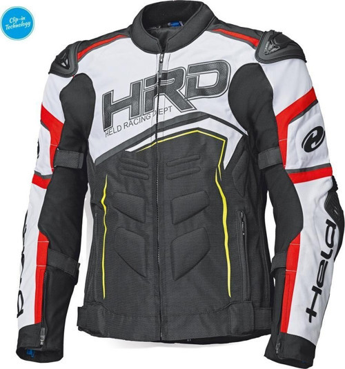 Safer SRX Sport Korumalı Motosiklet Montu Siyah Beyaz Kırmızı