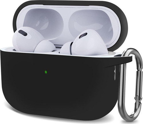 AirPods Pro 2.Nesil Kılıf Askılı Mat Silikon Siyah
