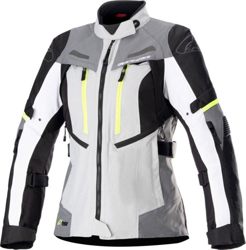 Stella Bogota Pro Drystar Korumalı Kadın Motosiklet Montu Gri Sarı