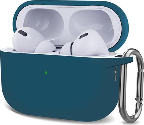 AirPods Pro 2.Nesil Kılıf Askılı Mat Silikon Koyu Mavi