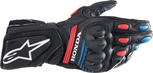 Honda SP-8 V3 Korumalı Motosiklet Eldiveni Siyah Kırmızı Beyaz Mavi