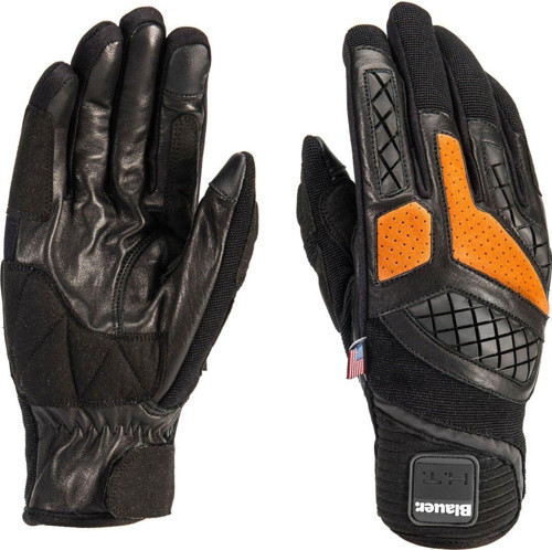 Blauer Urban Sport Korumalı Deri Motosiklet Eldiveni Siyah