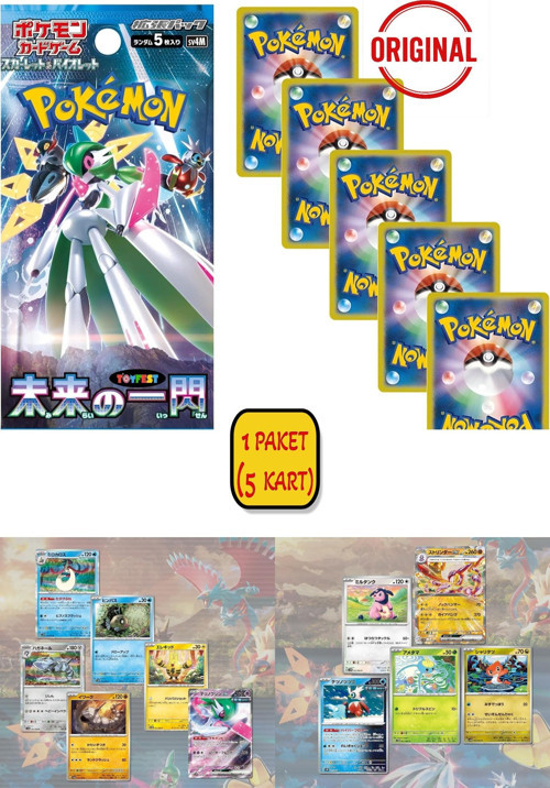 1 Paket (5 Kart) Lisanslı Bandai Pokemon Future Flash Japonca Booster Paket Koleksiyon Kart