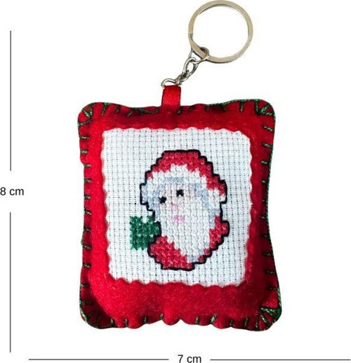 - Sibel 2453 4731 El Yapımı Noel Baba Temalı Kanaviçe Anahtarlık