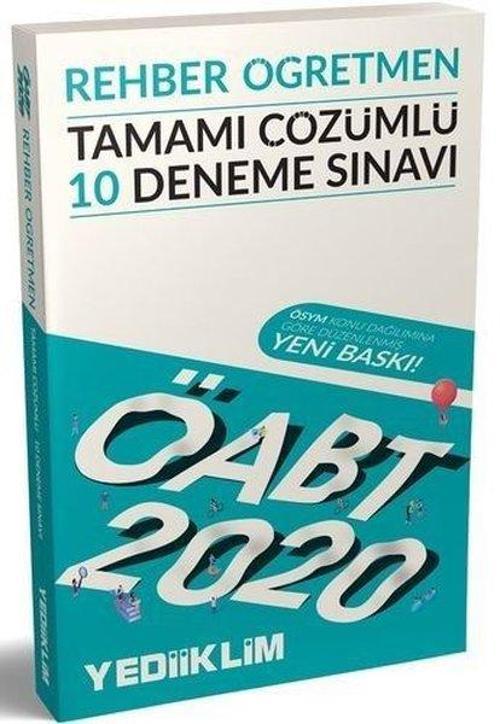 Yediiklim Yayınları 2020 KPSS ÖABT Rehber Öğretmen Tamamı Çözümlü 10 Deneme Sınavı