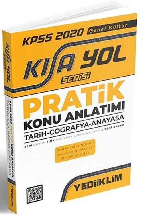 Yediiklim Yayınları KPSS 2020 Kısayol Serisi Genel Kültür Pratik Konu Anlatımı (Tarih - Coğrafya - A