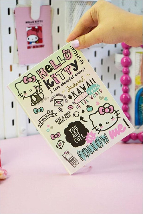 Victoria's Journals Hello Kitty Smyth Flexy Esnek Kapak 13x18 80 Yaprak Çizgili Defter 525-1932