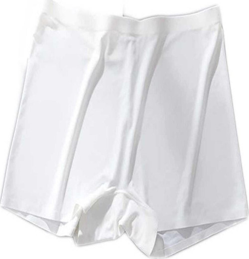 Kadın Dikişsiz Görünmez İz Yapmaz Mini Şort Boxer Beyaz
