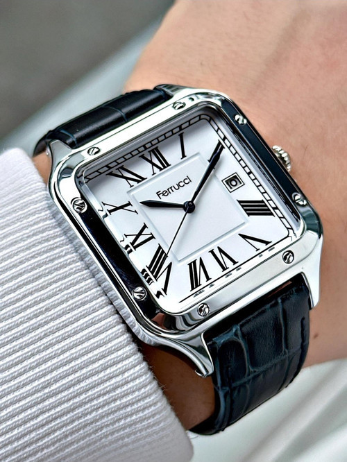 Özel Tasarım Takvimli 3 Atm Su Geçirmez Deri Kordon Erkek Kol Saati