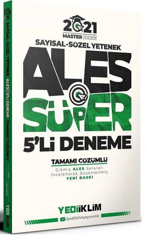 2021 Master Serisi Sayısal - Sözel Yetenek ALES  Süper 5'li Deneme Tamamı Çözümlü