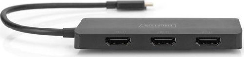 Digitus DS-45333 USB Type C to 3xHDMI 2.0 DP 1.4 4K 60hz MSD Usb Ekran Kartı Adaptörü
