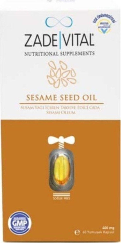 ZADE VITAL SESAME SEED OIL YUMUŞAK KAPSÜL, SUSAM YAĞI İÇEREN TAKVİYE EDİCİ GIDA 60 kapsül