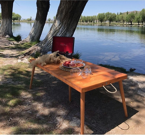 Kamp Masası, Katlanabilir Model, Piknik Ve Bahçe Masası Ayak Boyu Net 60 Cm