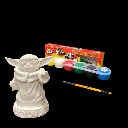 Çocuk Etkinlik Yoda Objeli 6 Renk Boyama Seti