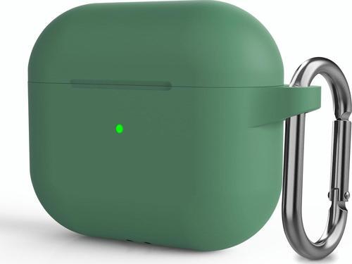 Apple AirPods 3 Askılı Mat Silikon Kılıf Yeşil