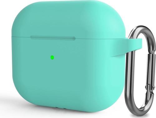 Apple AirPods 3 Askılı Mat Silikon Kılıf Turkuaz